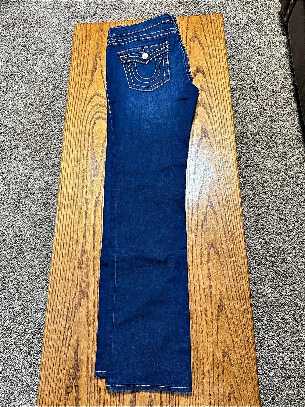 True Religion Billie Mid Rise Straight Leg Jeans Waist 30 NWOT